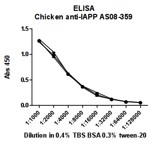 ELISA using anti-IAPP chicken antibodies